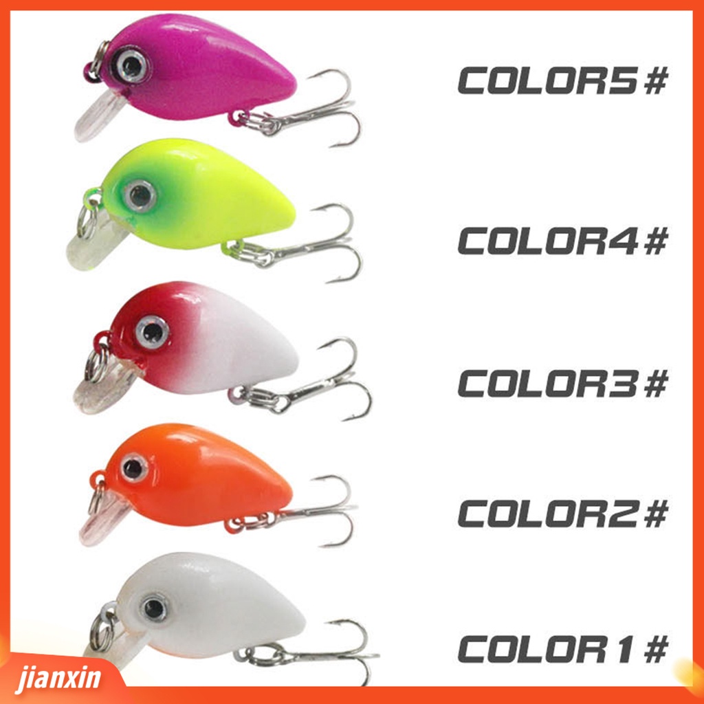 (In Stock) Umpan Pancing Ikan Kecil Palsu Wobbler Bait Tackle Dengan Single /Treble Hook Untuk Ikan Gurame