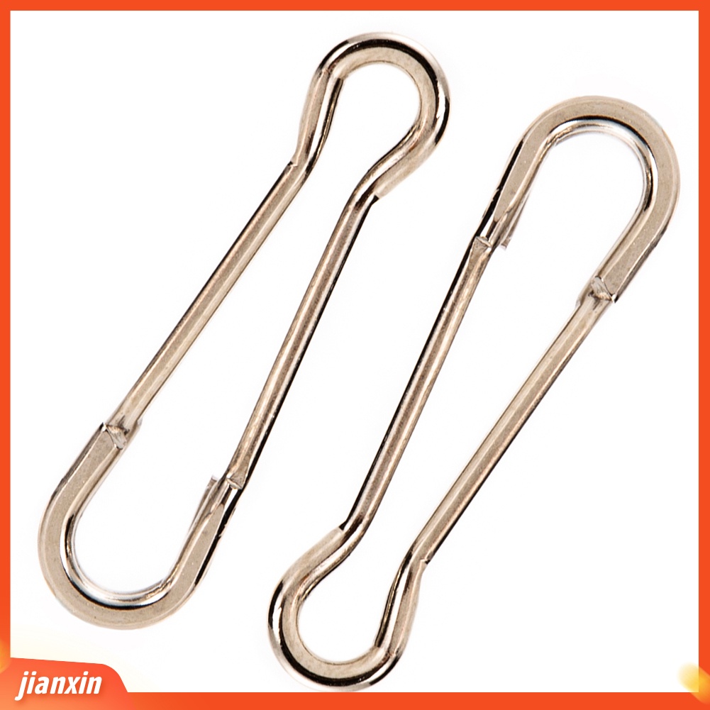 (In Stock) 20Pcs Stainless Steel Bass Carp Fishing Snap Swivel Hook Konektor Lures Klip