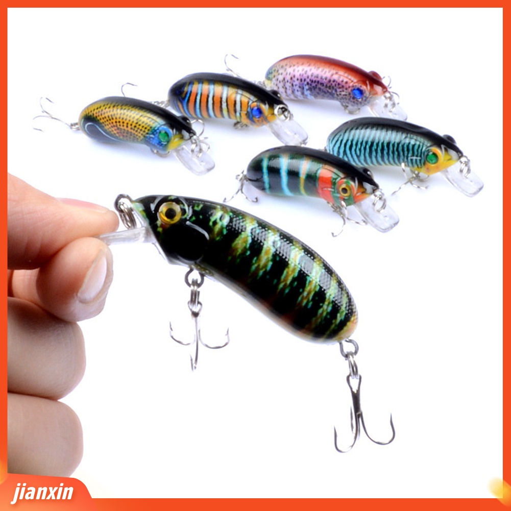 (In Stock) Dicat Bionic 3D Mata Tajam Kait Wobbler Ikan Kecil Memancing Umpan Buatan