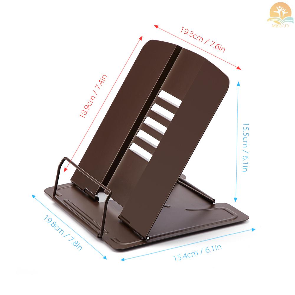 In Stock Portable Metal Book Stand Book Holder Adjustable 5sudut Bookstand Tempat Dokumen Rak Buku Baca Aksesoris Alat Untuk Musik Buku Dokumen Textbook Dapur Cookbook Re