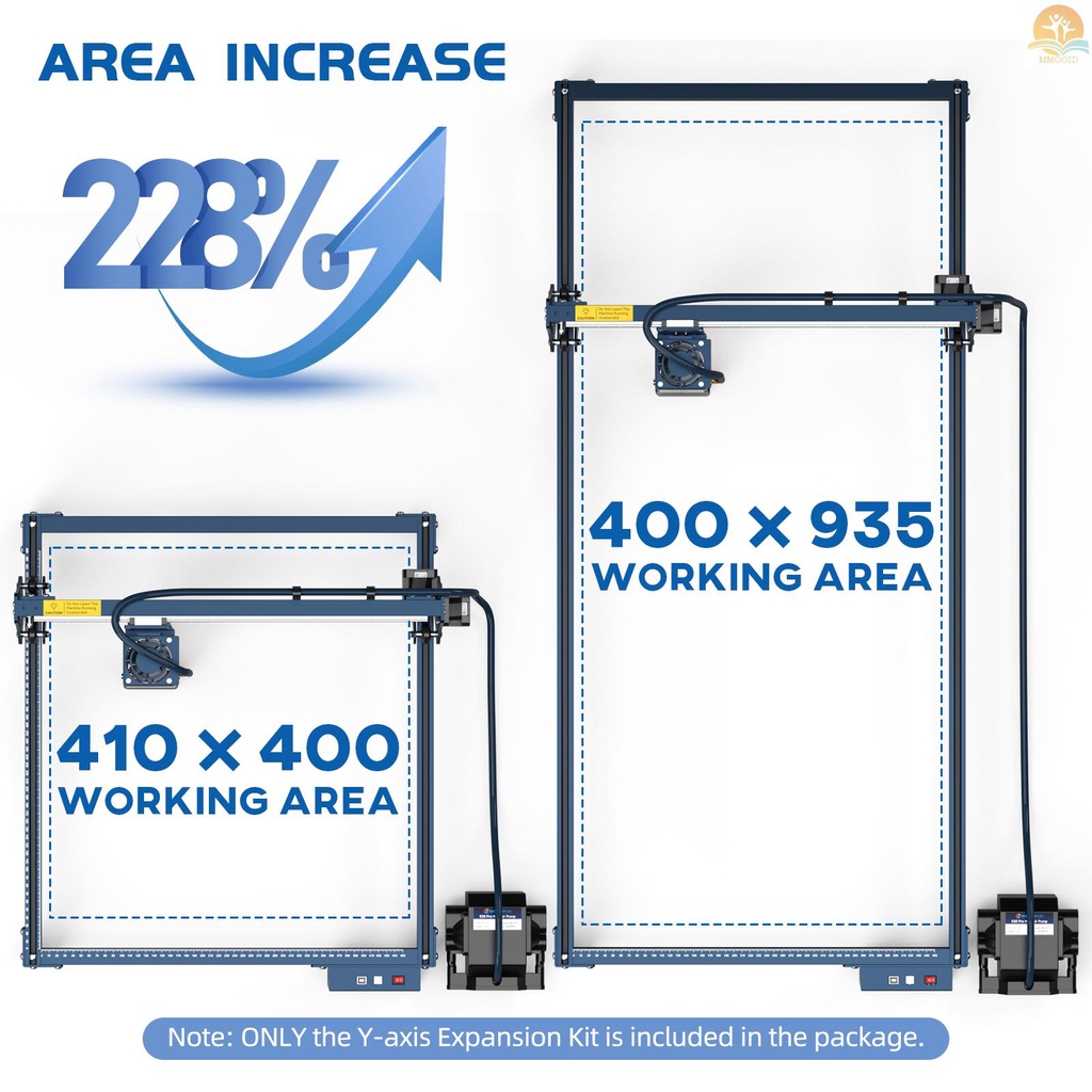 In Stock Sculpfun S30 Series Engraving Area Expansion Kit Untuk Sculpfun S30 /S30 Pro/S30 Pro Max Mesin Ukir Kit Ekstensi Y-axis Ke 935x400mm V-Slot Aluminium Shaft Langsung Masuk