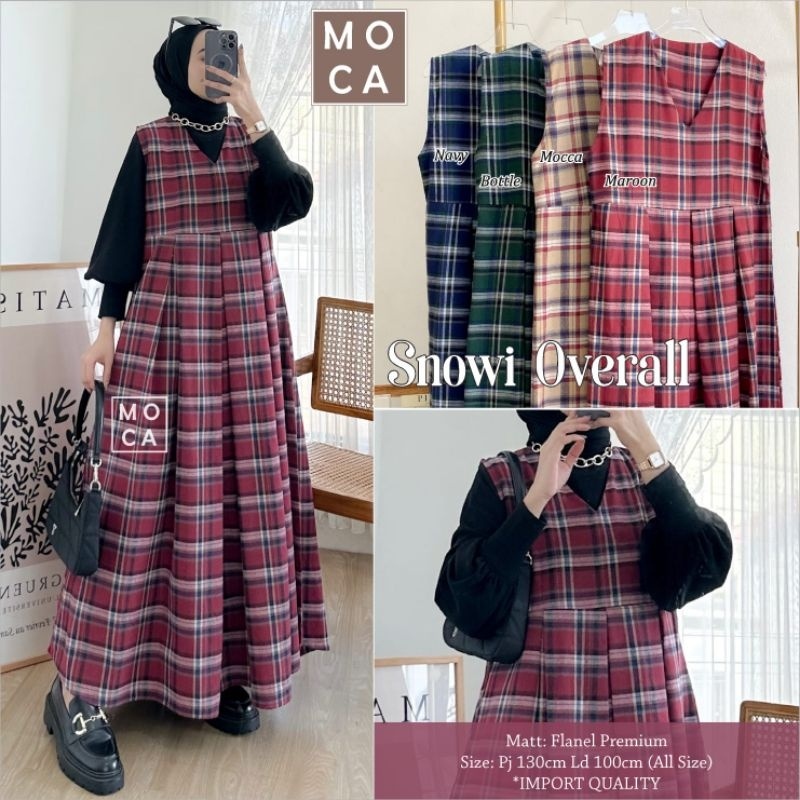 SNOWI OVERALL ORI MOCA | Ld100 Flanel Premium