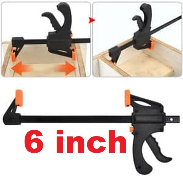 F clamp penjepit kayu 6 inch Mini ratchet clamp 6"