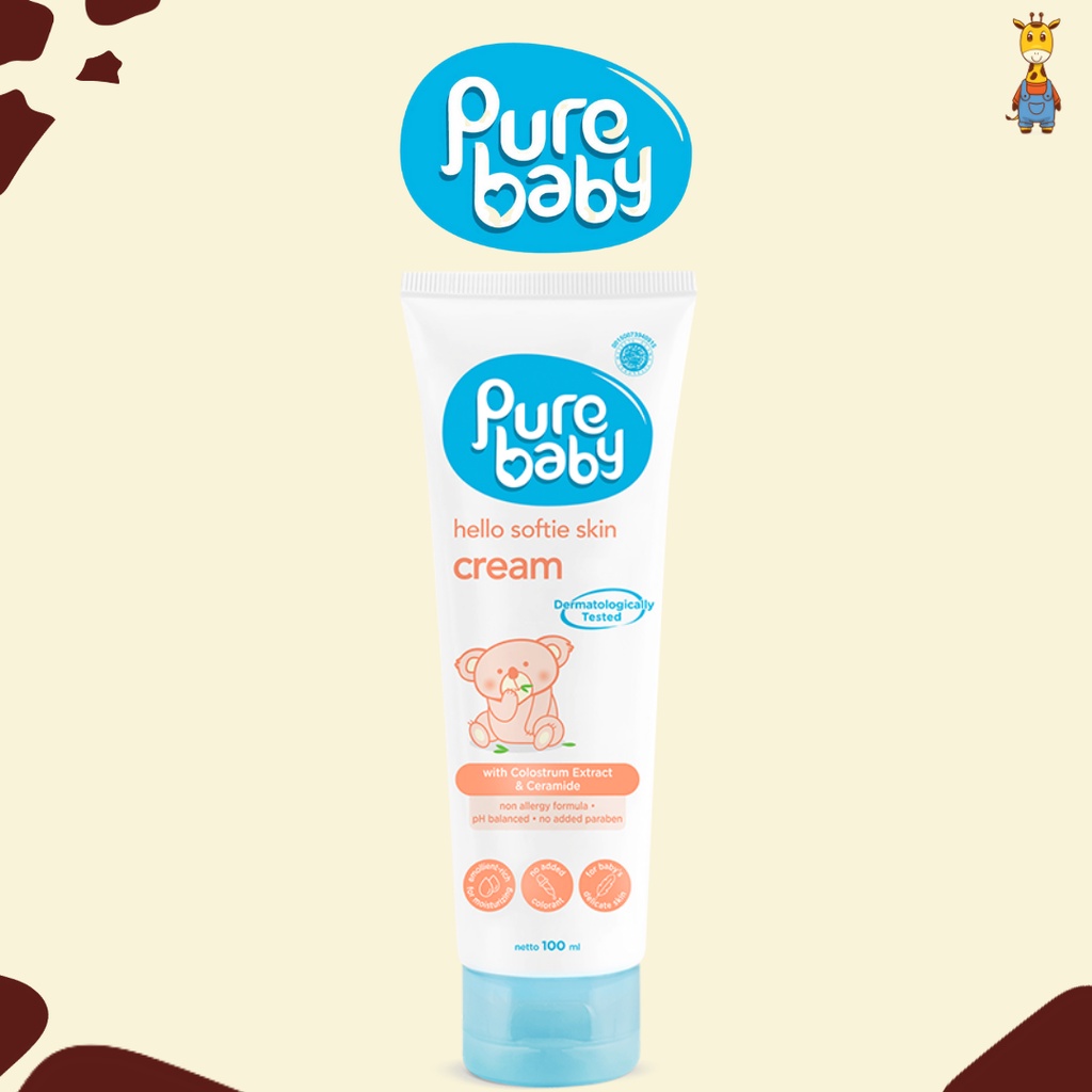 Pure Baby Hello Softie Skin Cream 100ml - Krim Pelembab Kulit Bayi