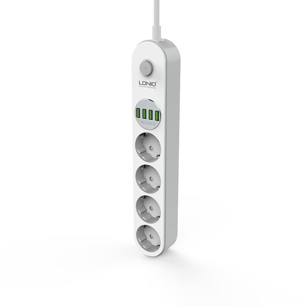 Original LDNIO SE4432 Power Strip with 3 EU AC Sockets 4 USB Ports EU Plug