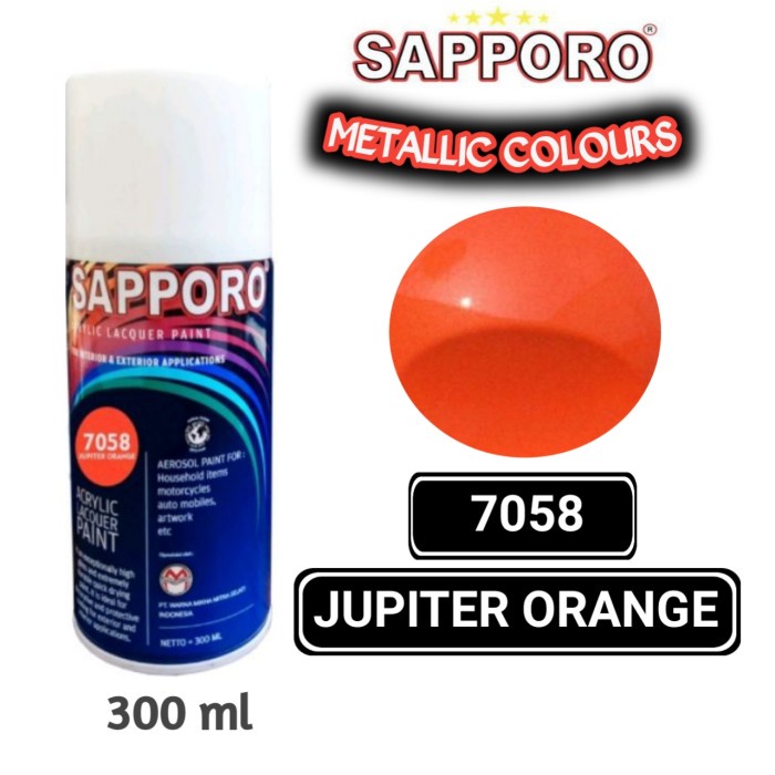 

7058 JUPITER ORANGE SAPPORO STANDAR 300ml Cat Semprot Pylok Pilok