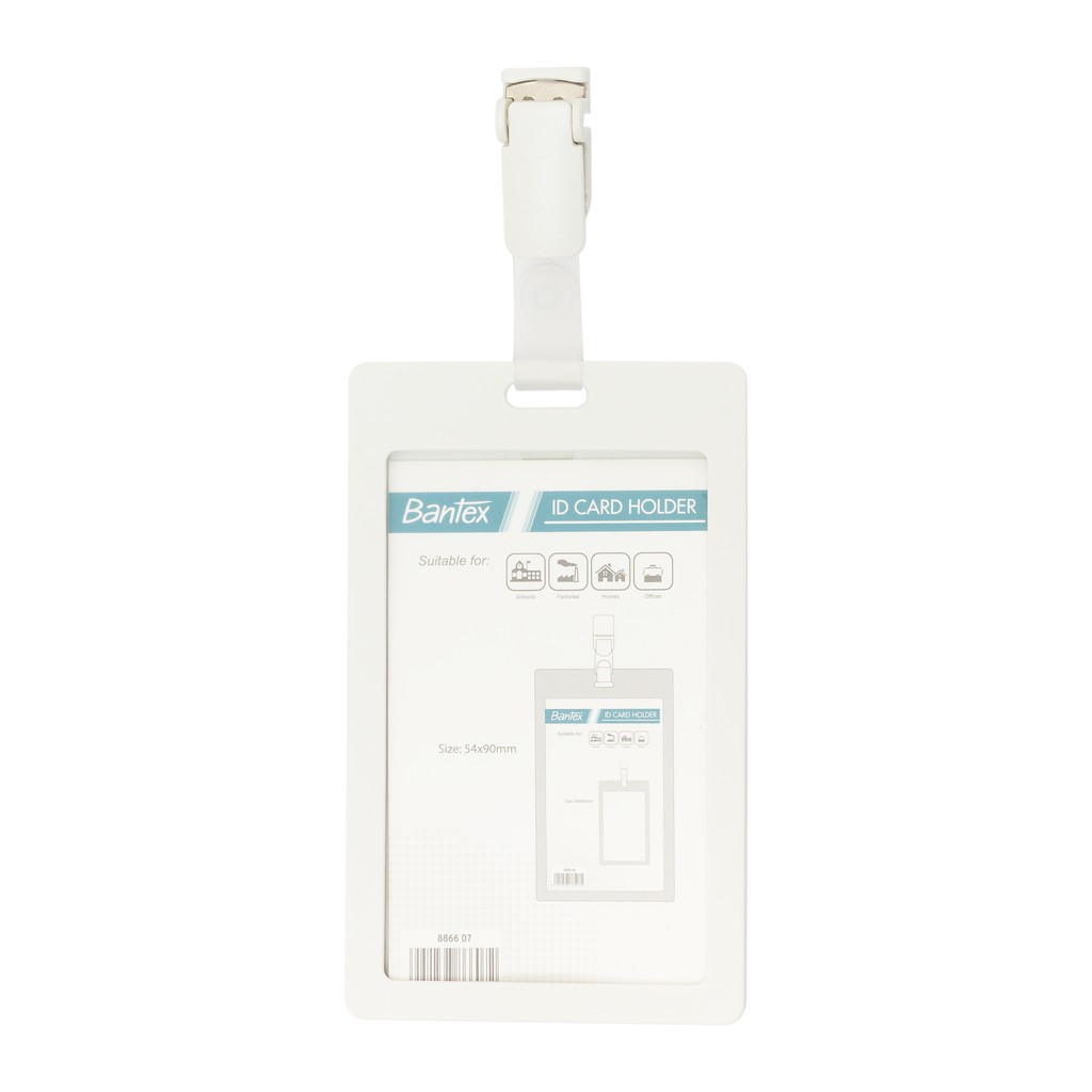 

[Artomas] Bantex ID Card Holder With Clip Portarit White 8866 07