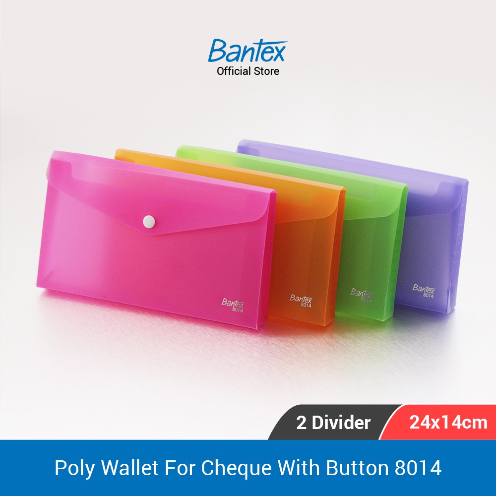 

[Artomas] Bantex Poly Wallet For Cheque (2 Divider) #8014