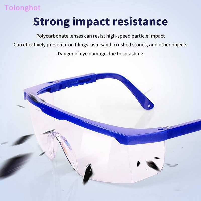 Tolonghot&gt; Keselamatan Kerja Kacamata Protecg Mata Kacamata Industri Anti-Percikan Angin Debu Bukti Kacamata Motocross Bersepeda Kacamata Goggles well