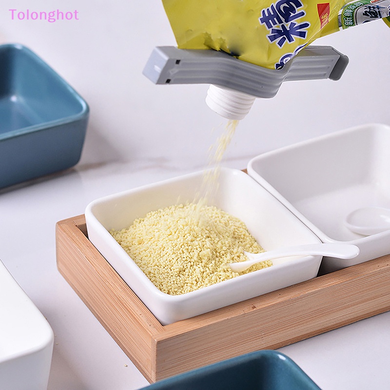 Tolonghot&gt; 1PC Klip Segel Tutup Sekrup Tas Bumbu Susu Bubuk Salt Bag Sealing Clip Snack Preservation Clip Gadget Aksesoris Dapur well