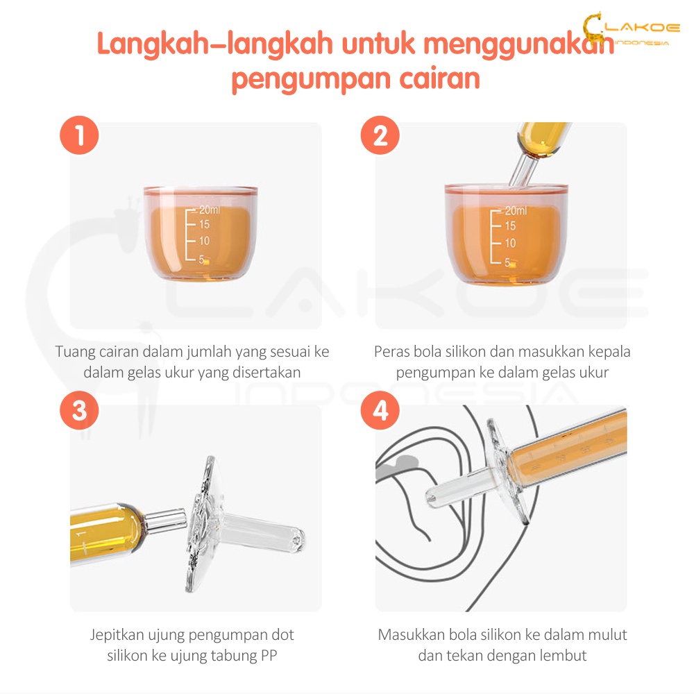 Lakoe Pipet Tetes Obat Bayi Baby Medicine Feeder Alat Bantu Minum Obat Susu/Penyuap suntik bayi