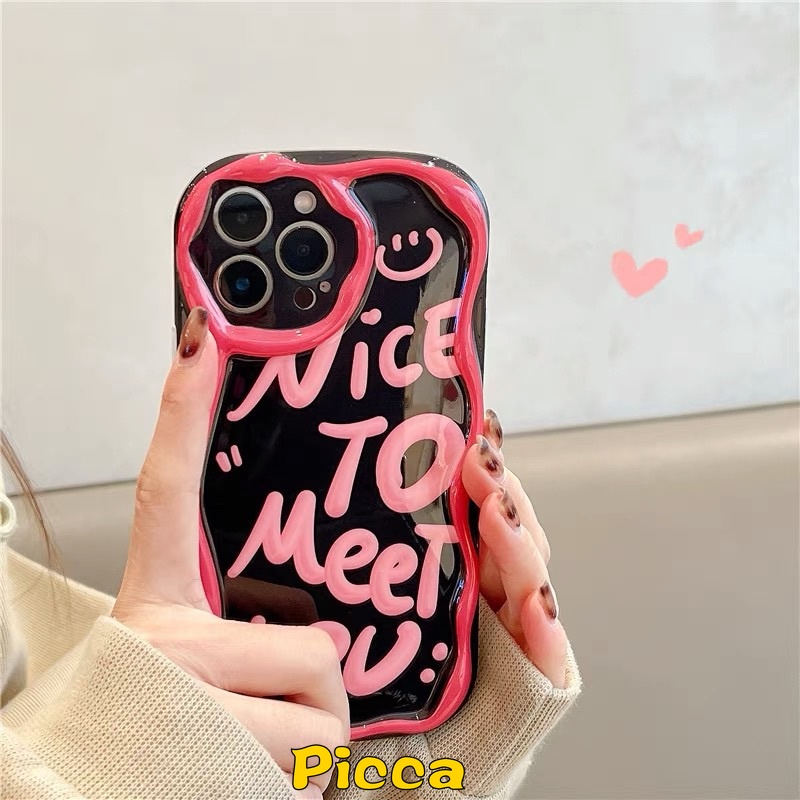 Graffiti Simple Huruf Inggris Case Untuk Infinix Hot20 30 9 10 11 12 Play Hot 30i 10Lite 8 9 Note 12 G96 12 4G Smart 6 7 56plus 3D Wavy Curved Edge Soft Couples Cover