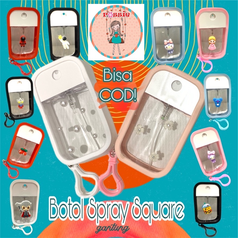 Botol Spray Gen 2 Square Gantung/Botol Spray HandSanitizer Pocket Isi Ulang Lucu/Tempat Hand Sanitiz
