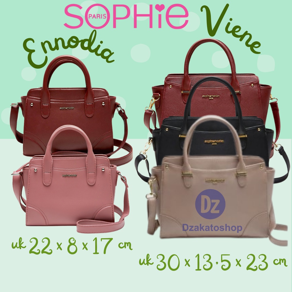 Tas Jinjing Wanita Sophie Martin Paris Ennodia Viene Pink Coklat Burgundy Black Promo Terbaru 2025 K