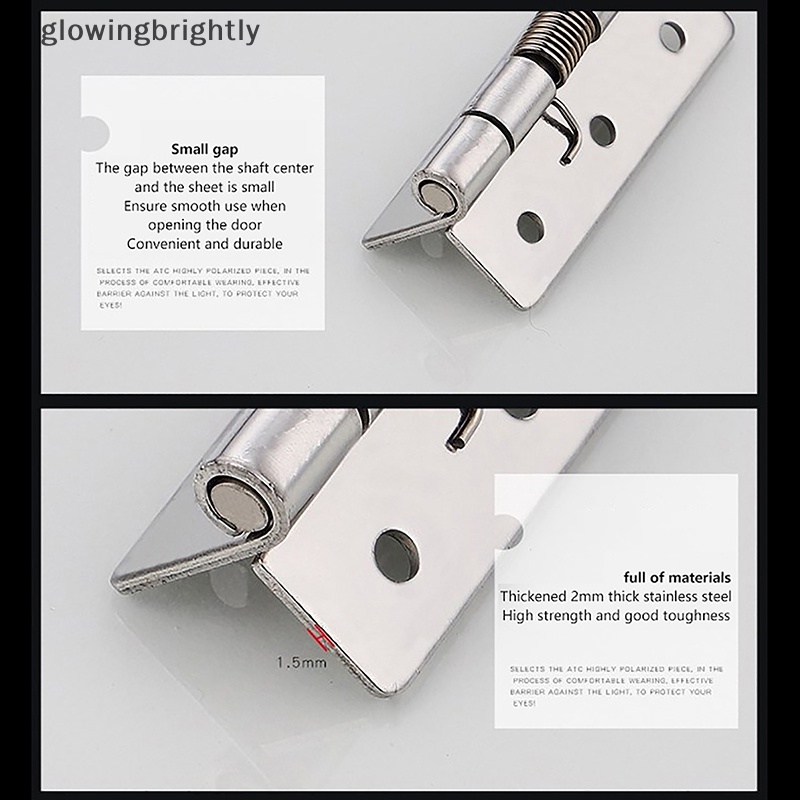 [glowingbrightly] Engsel Pegas Otomatis Stainless Steel 1 /1.5 /2 /2.5/3-inch Pintu Lemari Pakaian Hardware Dan Furniture Fitgs Mini Micro Hinge TFX
