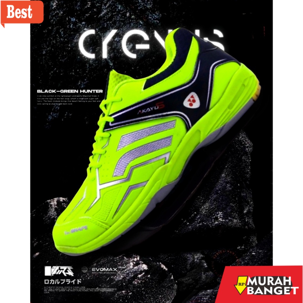 Sepatu bulu tangkis terbaru- Sepatu Badminton Pria dan Wanita YONEX AKAYU Olahraga Bulutangkis Senam