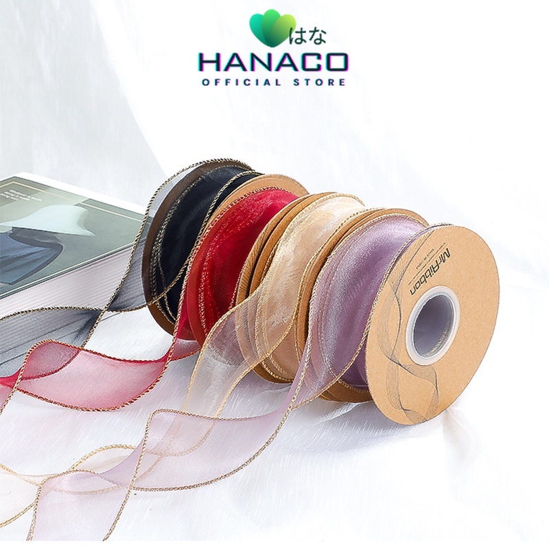 

HANACO - PTA3 CFN Pita Chiffon Polos Roll Lebar 4cm/Pita Kado 4cm/Pita Dekorasi Buket