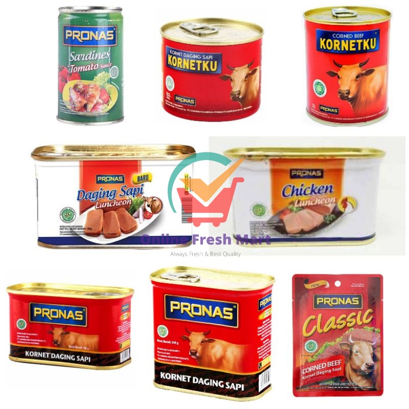 

(kirim instant) PRONAS Aneka kornet Corned Beef clasik kornetku Ayam Sapi Luncheon sardines sarden - Online Fresh Mart Denpasar