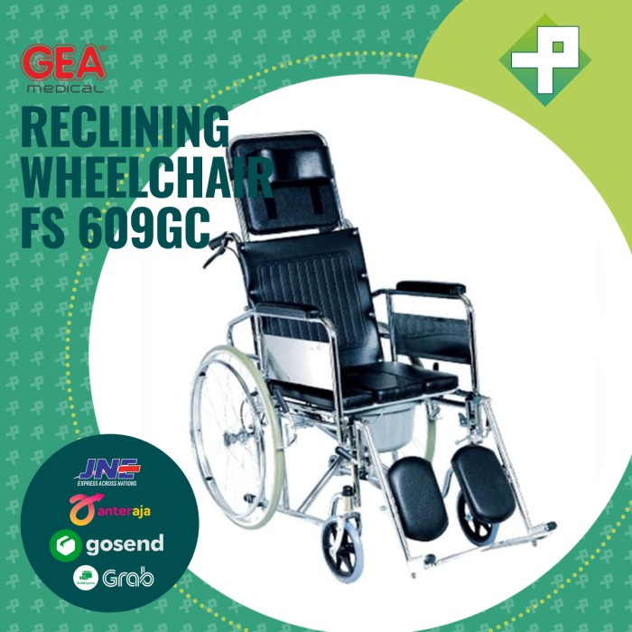 Kursi Roda 3 in 1 GEA FS 609 GC / GEA Wheelchair Reclining FS 609 GC