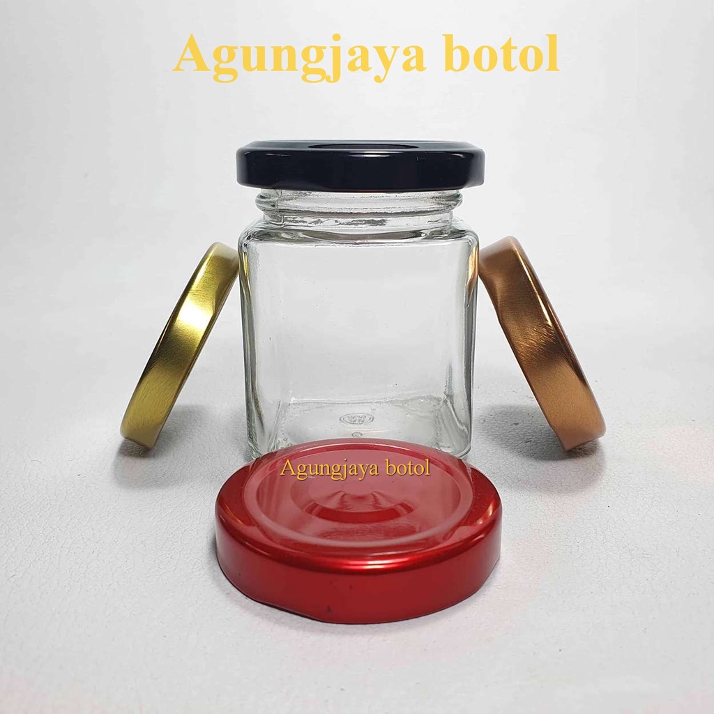 Jar Kaca 150 Ml Square Honey Clear / Jar Kotak / Jar Puding / Jar Madu / Jar Selai / Jar Coklat / Ja