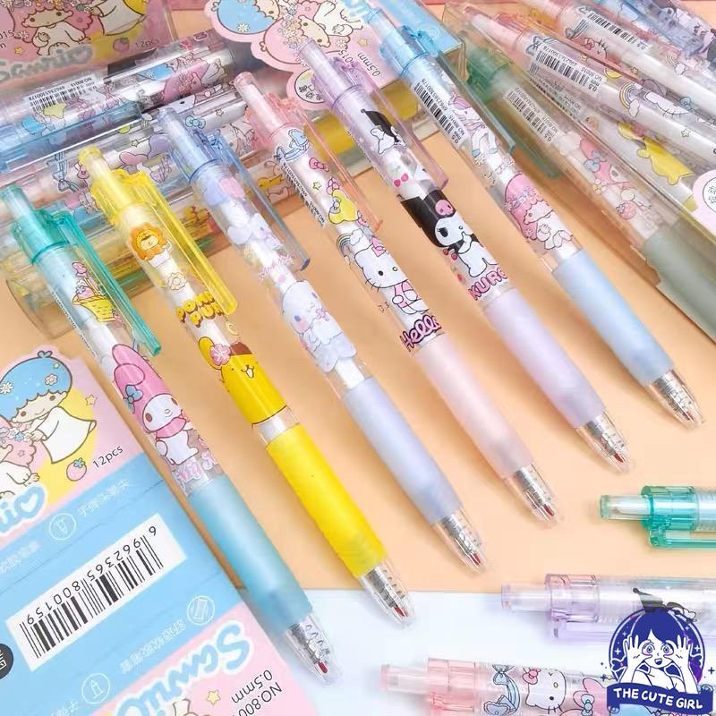 Pulpen/Gelpen Hitam 0.5mm Sanrio lucu - Stazionario