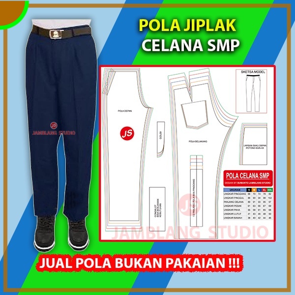 Pola Jiplak Celana SMP | Aneka Pola