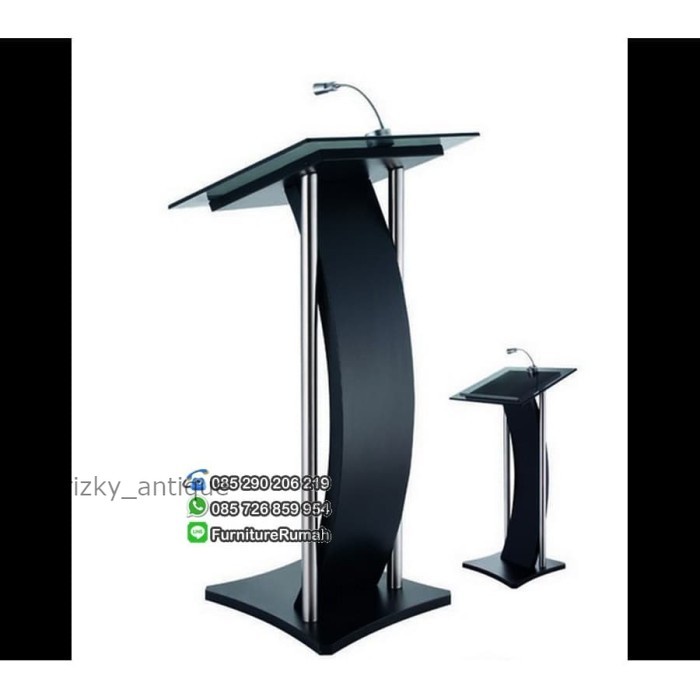 

Podium Mimbar Minimalis Kayu Jati Solid Tiang Stainless Jepara Termurah cod redy