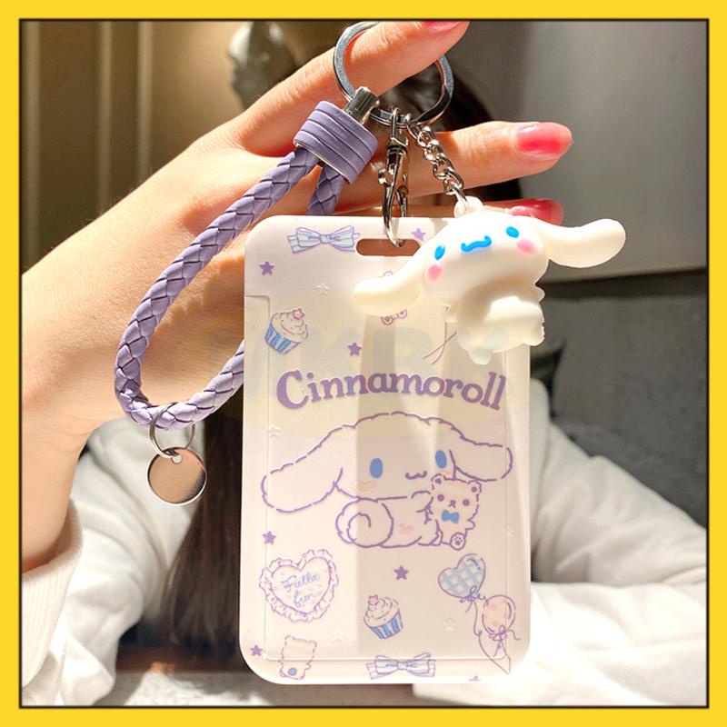 

⭐ MKBK ⭐ CINNAMOROLL SANRIO ID Card Holder Cartoon Card Sleeve Photocard Pelindung Kartu Case Tali Lanyard Card Holder Foto Dengan Gantungan Kunci School ID Work ID Card Holder Kartu Metro Kartu Bus Cover Kartu Bank