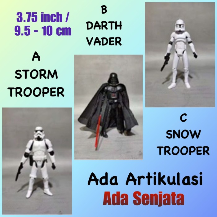 Action Figure Star Wars Storm Trooper loose full Artikulasi - C.SnowTrooper