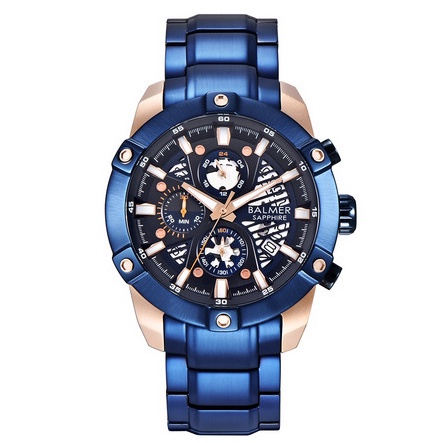 Original 100% BALMER 8162 B.8162 - Jam Tangan Pria  - Blue Rose Garansi Resmi 2 Tahun