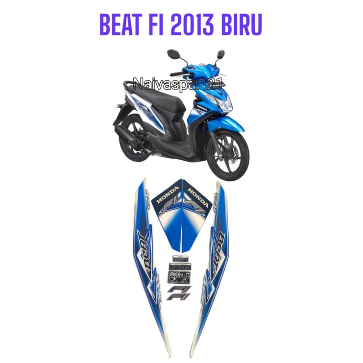 STIKER STRIPING HONDA BEAT FI 2013/stiker striping honda beat fi 2013 putih biru