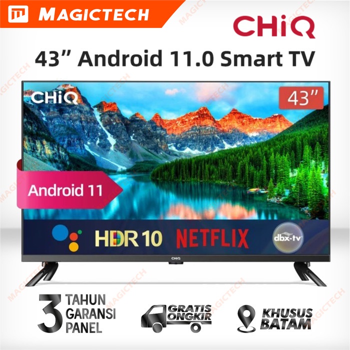 TV LED CHiQ CHANGHONG 43 INCH 43" L43G7P ANDROID 11 FRAMELESS