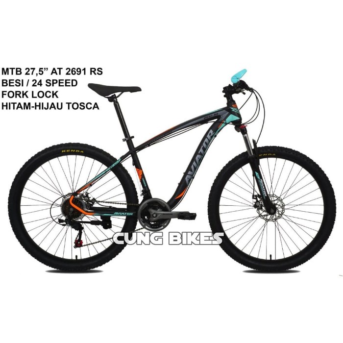 TERBARU SEPEDA GUNUNG MTB 27.5 AVIATOR TYPE 2691 RS