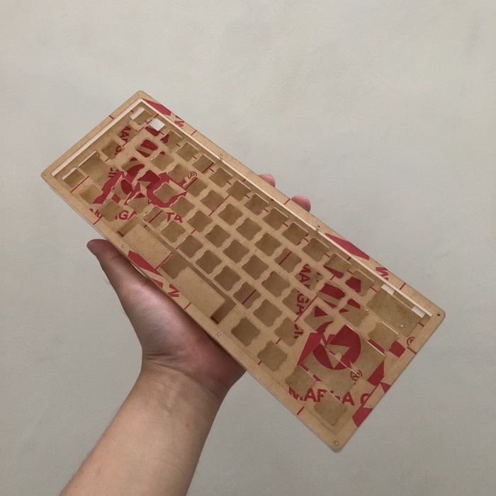 Custom case akrilik keyboard mechanical DZ60 - hitam doff, Plate