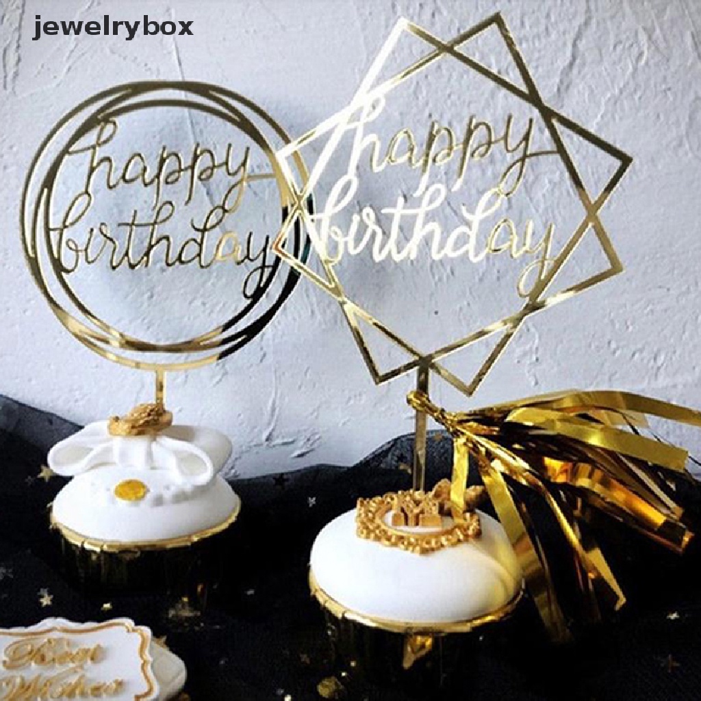 [jewelrybox] 10pcs Akrilik Hand wrig Happy Birthday Cake Topper Dessert Dekorasi Pesta Butik