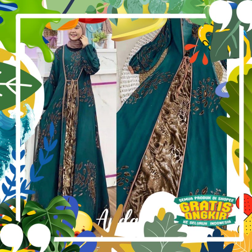 ANDARA DRESS - GAMIS RAYON VISCOSE - GAMIS BUSUI KATUN PREMIUM MOTIF - GAMIS JUMBO XL XXL LD 110 120