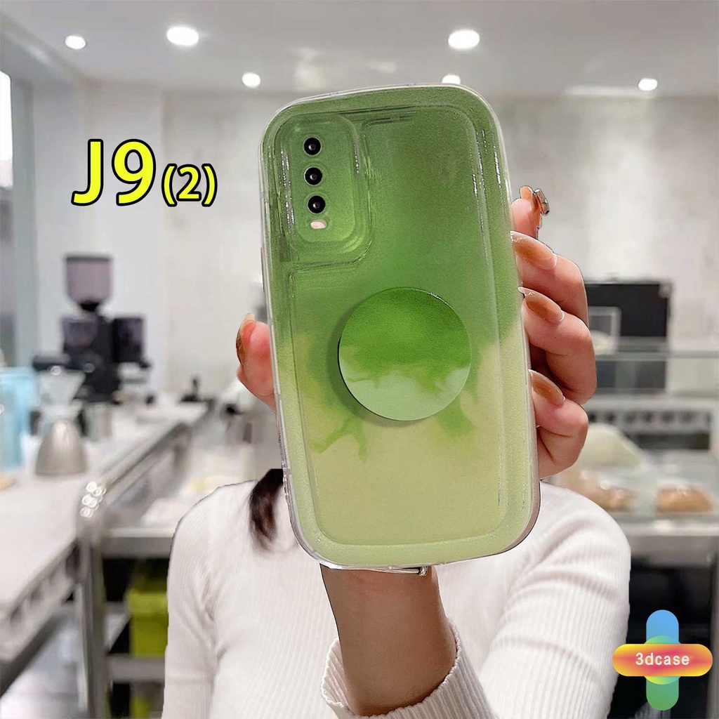 Case VIVO Y02 Y21S Y20S Y35 Y12i Y12S Y22 Y22S Y12 Y20 Y15S Y15C Y91C Y16 Y21 2021 Y21A Y21T Y30 Y3S Y33T Y15A Y01 Y01A Y21E Y21G Y91 Y30i Y93 Y95 Y15 Y17 Y50 Y53S Y51 2020 Y51A Y10 Y33S Y1S Ins Gradient Sunset Red Soap Case With Stand