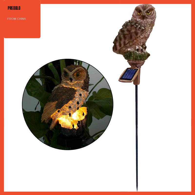 [Predolo] Owl Taman Lampu Tenaga Surya Outdoor LED Dekorasi Landscape Light Rumah Tangga