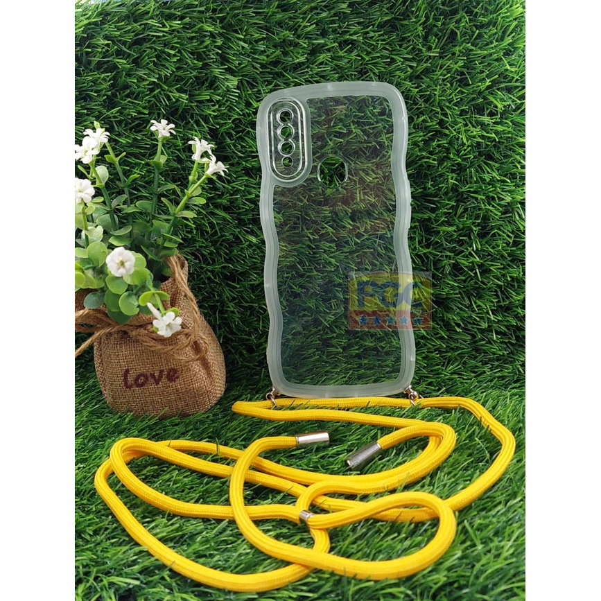 Case Clear Gelombang + TALI ( OPPO A31 / A8 ) Casing Hp Terbaru 2023 - PGC MALL