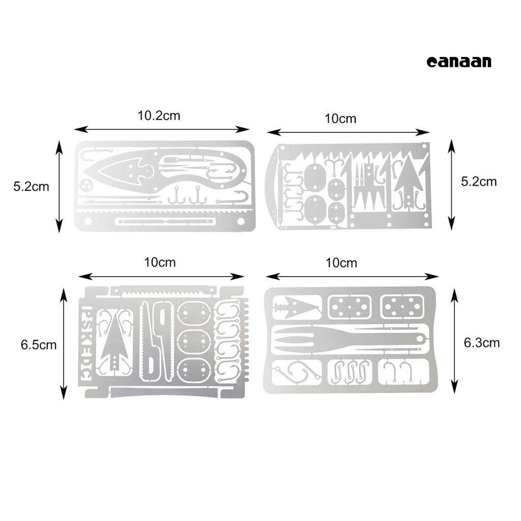 Cnn-kartu Pengait Pancing Alat Survival Stainless Steel Multifungsi Outdoor Untuk Camping