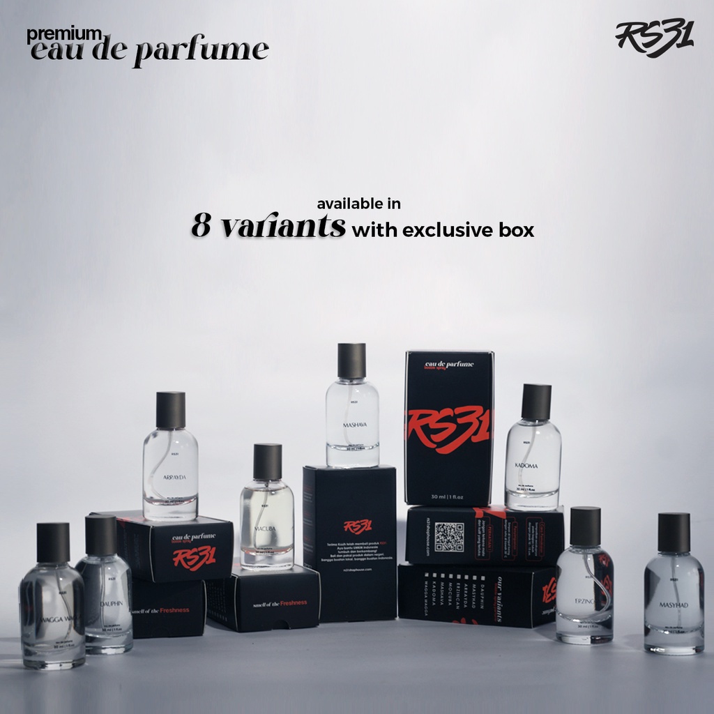 RS31 EAU DE PARFUME SPRAY 30 ml Parfum Unisex Premium Minyak Wangi Pria Tahan Lama