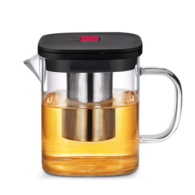 Teko teh kopi dengan saringan 600ml / tea pot glass elegan murah / TEAPOT KACA 600ML / SARINGAN TEH STAINLESS TEKO TEAPOT GLASS / Teko teh kopi dengan saringan