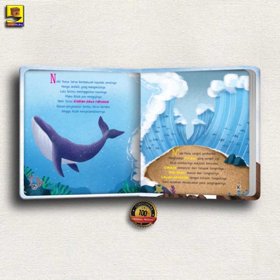 Boardbook / Cerita 25 Nabi dan Rasul / Buku Anak Islami / Cerita Anak islami /  kisah 25 Nabi