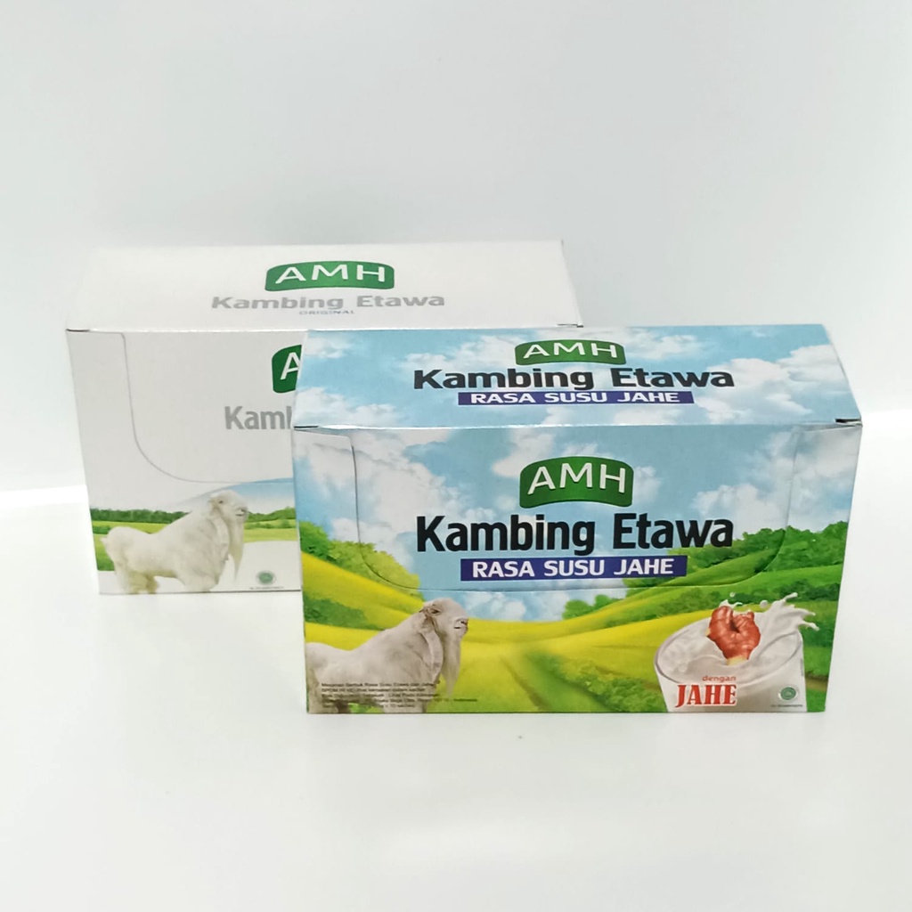 

Susu Kambing Etawa AMH Rasa Jahe Original Kemasan Box Isi 10 Sachet