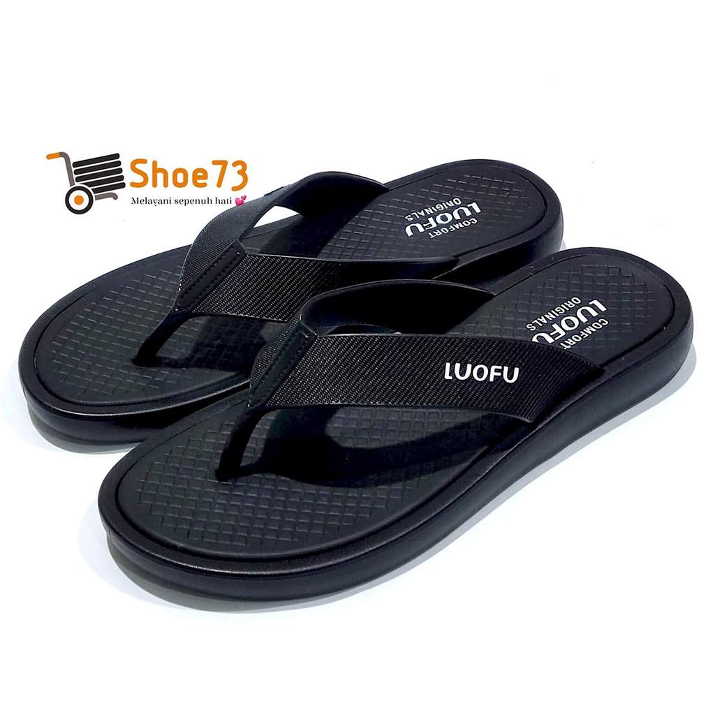 LUOFU F 2326 - E01PLS SIZE 40-44 ORIGINAL l Sandal jepit jelly pria l Sendal jepit cowok impor