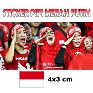 

Sticker / Stiker Pipi Muka Tangan Bendera Merah Putih I Love Indonesia