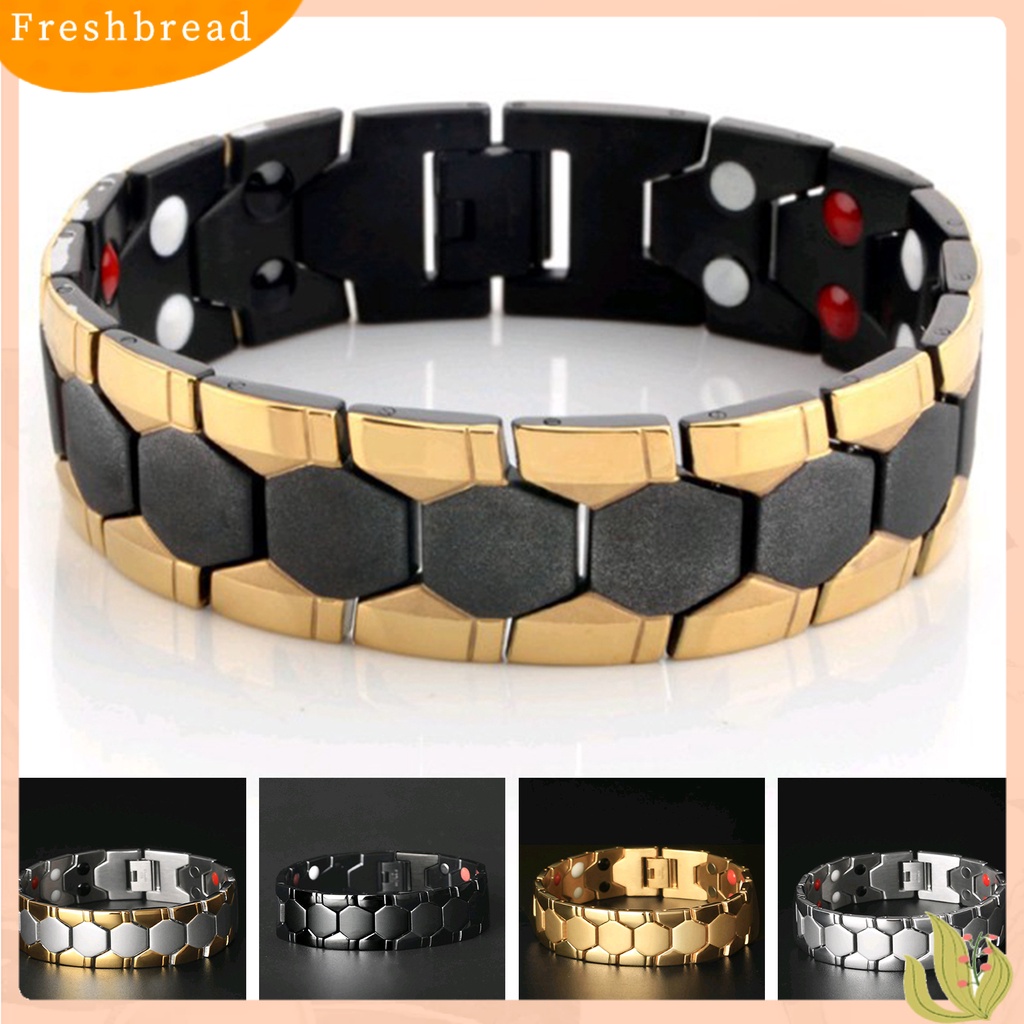 < Freshbread > Pria Gelang ic Alloy Tahan Lama Dilepas Gelang Terapi Perhiasan Harian