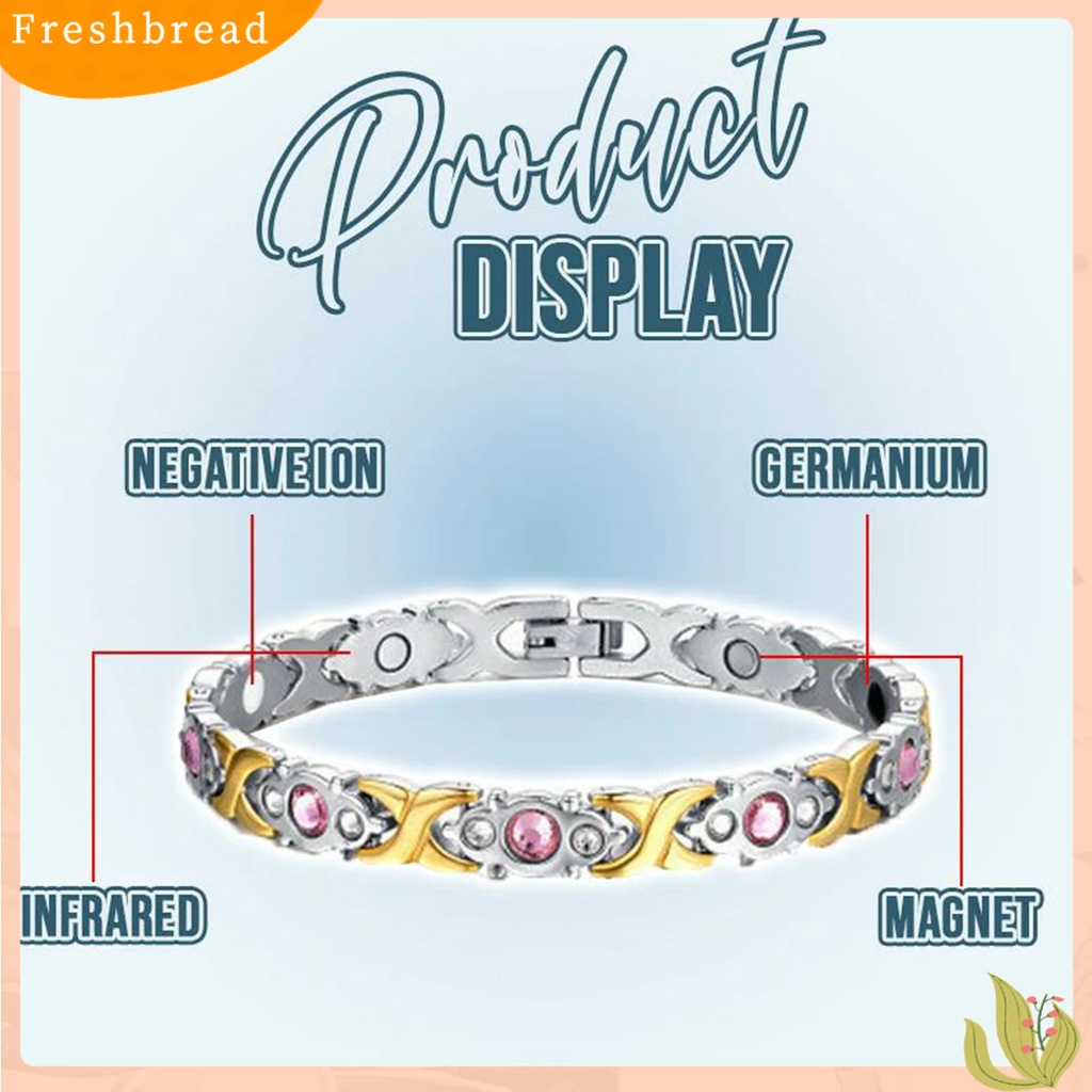 &lt; Freshbread &gt; Wanita Gelang Rantai Tebal Gesper Penutup Shiny ic Kesehatan Energi Gelang Perhiasan Aksesori