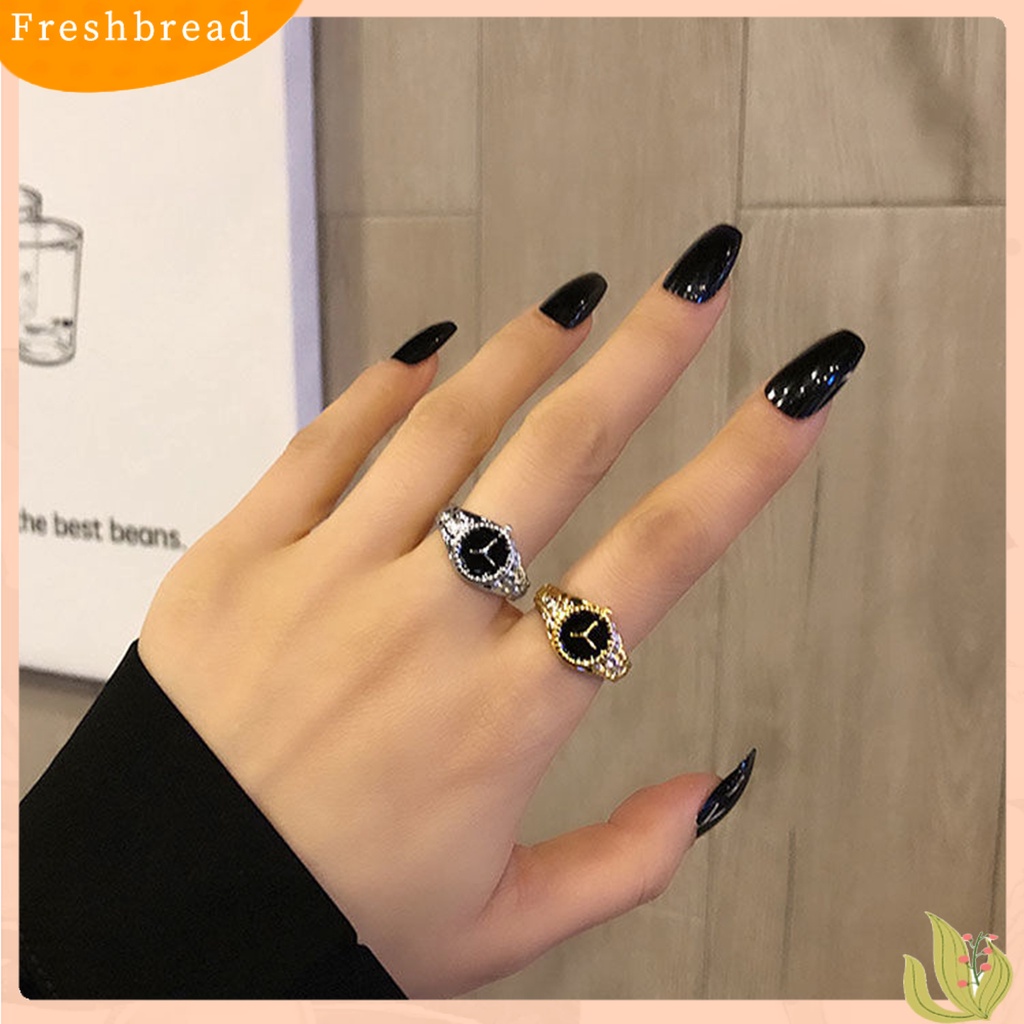 &lt; Freshbread &gt; Jam Tangan Cincin Jari Bentuk Ins Style Jewelry Bright Luster Geometric Chic Ring Untuk Pesta