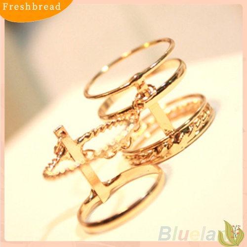 &lt; Freshbread &gt; 1Pc Fashion Knuckle Midi Finger Tip Cincin Wanita Rantai Polos Punk Pesta Perhiasan